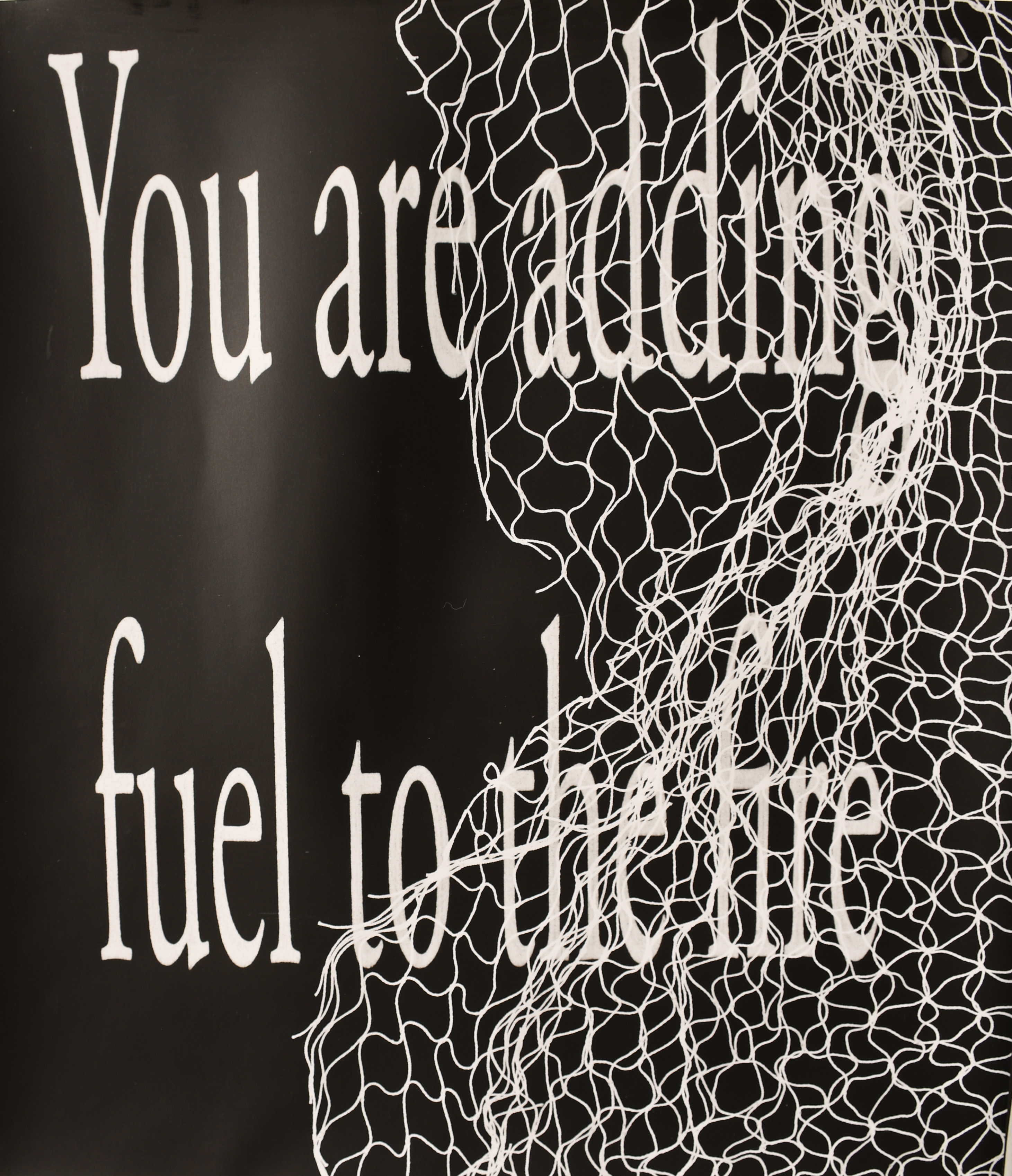 You are adding fuel to the fire fotogram z cyklu Lyrics
